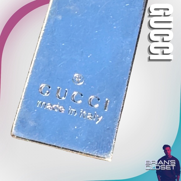 GUCCI Pre-Owned Silver & Black Canvas Monogram Keychain - Picture 9 of 15